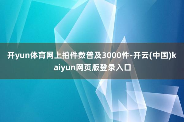 开yun体育网上拍件数普及3000件-开云(中国)kaiyun网页版登录入口