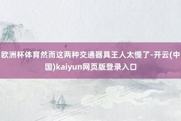 欧洲杯体育然而这两种交通器具王人太慢了-开云(中国)kaiyun网页版登录入口