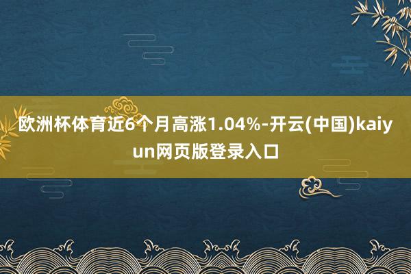 欧洲杯体育近6个月高涨1.04%-开云(中国)kaiyun网页版登录入口